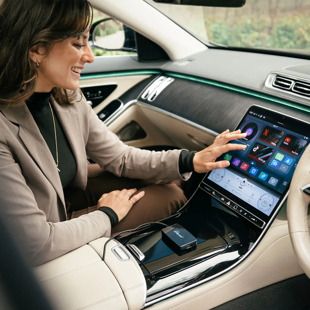2025 New Upgrade - Play2Video Pro | Netflix, YouTube, Prime Video, TikTok & Wireless CarPlay Android Auto Adapter