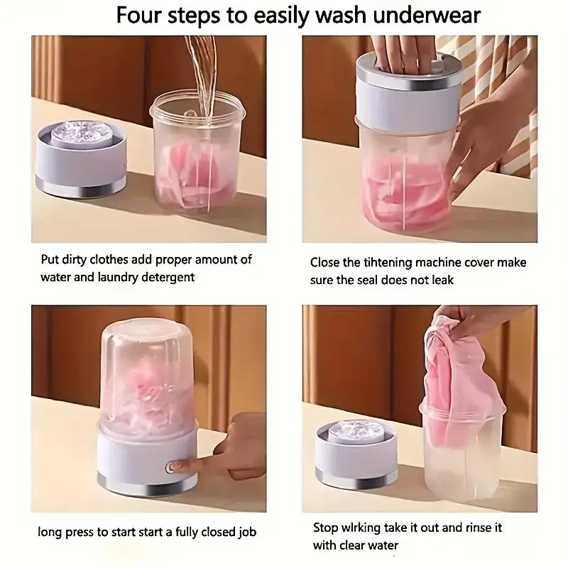 Lavadora Portátil Inalámbrica Recargable para Ropa Interior y Calcetines MiniWash™ 🧦🩲